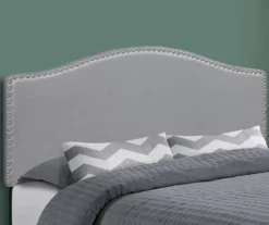 Monarch Faux Leather Button Tufted Headboard -Living Room Furniture Store 810542520 1