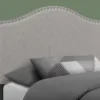 Monarch Linen Nailhead Trim Headboard -Living Room Furniture Store 810542523 1
