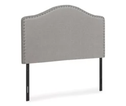 Monarch Linen Nailhead Trim Headboard -Living Room Furniture Store 810542523 2