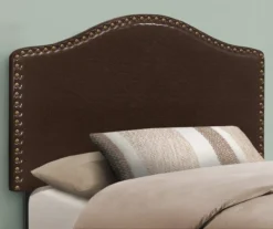 Monarch Faux Leather Button Tufted Headboard -Living Room Furniture Store 810542525 1