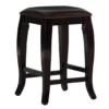 Dallas Wenge Brown Square Top Wood Nailhead Counter Stool