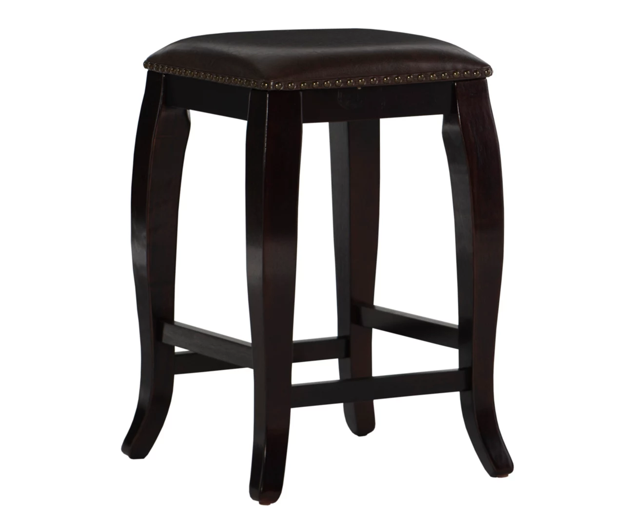 Dallas Wenge Brown Square Top Wood Nailhead Counter Stool 3 Dallas Wenge Brown Square Top Wood Nailhead Counter Stool