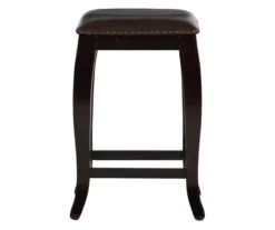 Dallas Wenge Brown Square Top Wood Nailhead Counter Stool 10 Dallas Wenge Brown Square Top Wood Nailhead Counter Stool -Living Room Furniture Store 810543041 A0 2