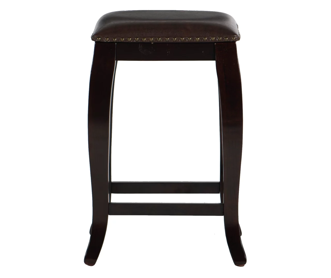 Dallas Wenge Brown Square Top Wood Nailhead Counter Stool 6 Dallas Wenge Brown Square Top Wood Nailhead Counter Stool - Image 4