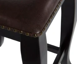 Dallas Wenge Brown Square Top Wood Nailhead Counter Stool 9 Dallas Wenge Brown Square Top Wood Nailhead Counter Stool -Living Room Furniture Store 810543041 A8 3
