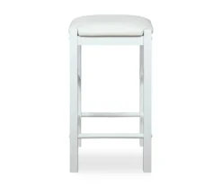 Bay Faux Leather & Wood Counter Stools, 2-Pack -Living Room Furniture Store 810543048 3