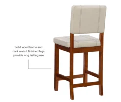 Jackson Cream Upholstered Wood Counter Stool -Living Room Furniture Store 810543082 2 10