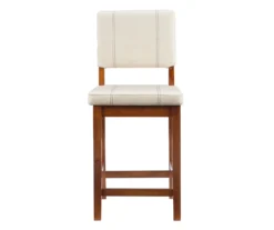 Jackson Cream Upholstered Wood Counter Stool -Living Room Furniture Store 810543082 A0 2