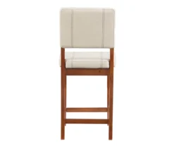 Jackson Cream Upholstered Wood Counter Stool -Living Room Furniture Store 810543082 A4 5