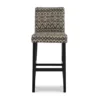 Liz Black & White Upholstered Ikat Pattern Driftwood Bar Stool 2 Liz Black & White Upholstered Ikat Pattern Driftwood Bar Stool -Living Room Furniture Store 810543084 1
