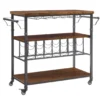Patrick 2-Tier Wood & Metal Wine Cart -Living Room Furniture Store 810543090 A0 1