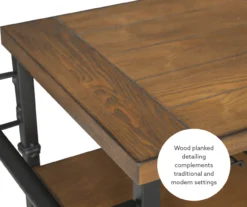 Patrick 2-Tier Wood & Metal Wine Cart -Living Room Furniture Store 810543090 A0 10