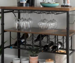 Patrick 2-Tier Wood & Metal Wine Cart -Living Room Furniture Store 810543090 A0 6