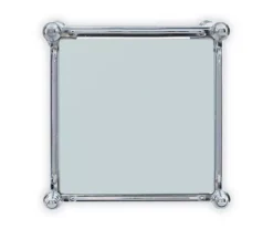 Hawkins Chrome & Glass 3-Shelf Rolling Cart -Living Room Furniture Store 810543096 5