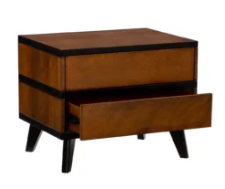 Manhattan Walnut 2-Drawer Mid-Century Wood Nightstand -Living Room Furniture Store 810543109 A0 6