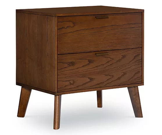 Shay Walnut 2-Drawer Wood Nightstand 3 Shay Walnut 2-Drawer Wood Nightstand