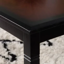 Shirley Black Cherry Transitional Wood Coffee Table -Living Room Furniture Store 810543142 3