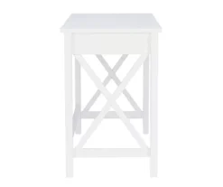 Richland White 1-Drawer Wood X Leg Desk 10 Richland White 1-Drawer Wood X Leg Desk -Living Room Furniture Store 810543159 4