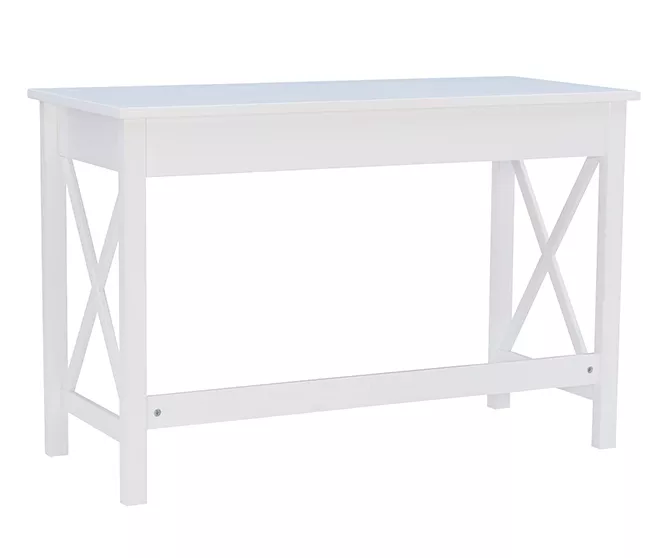 Richland White 1-Drawer Wood X Leg Desk 7 Richland White 1-Drawer Wood X Leg Desk - Image 5