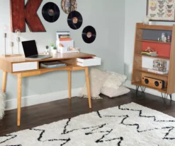 Nate Ash & White 2-Drawer Writing Desk 17 Nate Ash & White 2-Drawer Writing Desk -Living Room Furniture Store 810543187 A0 10