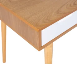 Nate Ash & White 2-Drawer Writing Desk 18 Nate Ash & White 2-Drawer Writing Desk -Living Room Furniture Store 810543187 A8 5