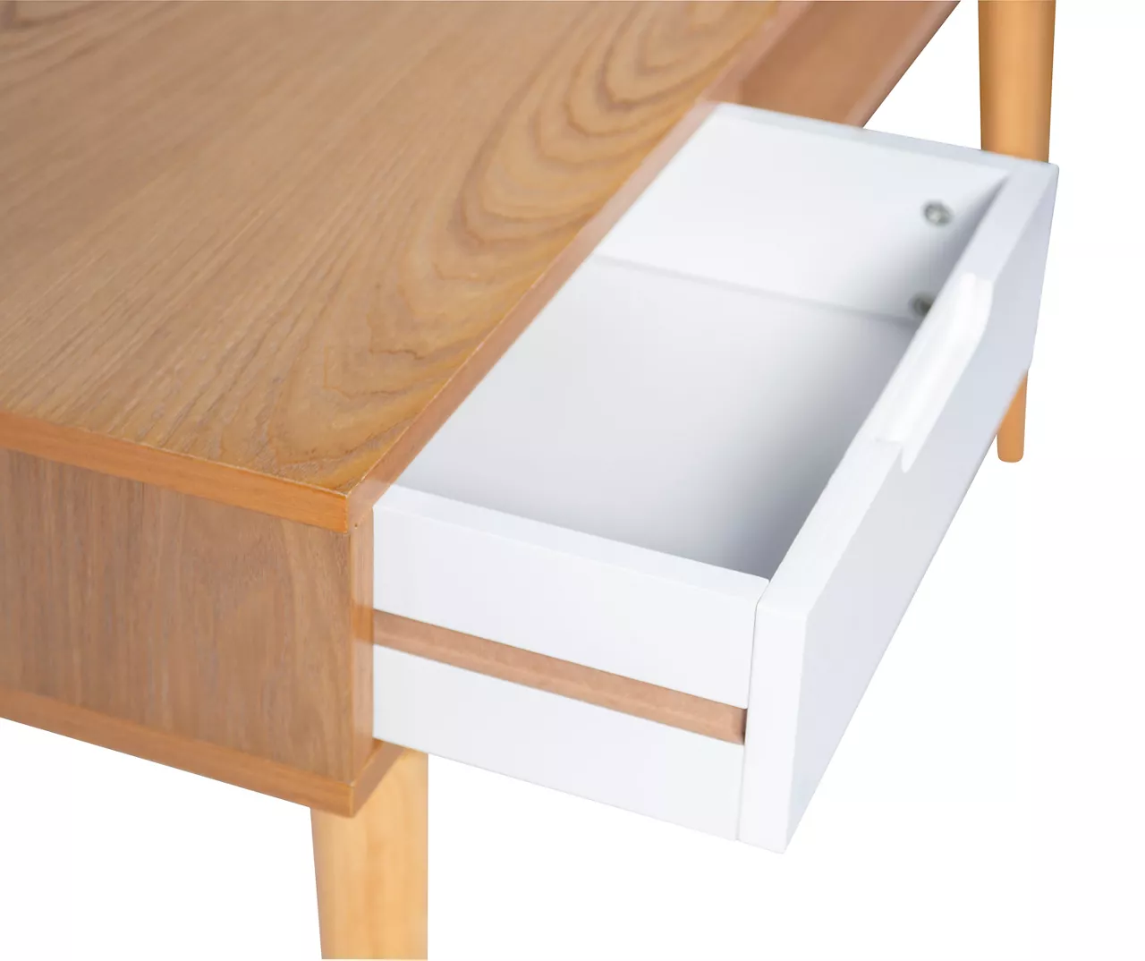 Nate Ash & White 2-Drawer Writing Desk 9 Nate Ash & White 2-Drawer Writing Desk - Image 7