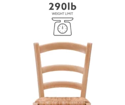 Bordeaux Natural Handwoven Ladder Back Side Chairs, 2-Pack -Living Room Furniture Store 810543191 A0 10