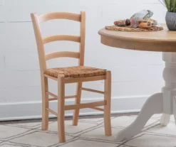 Bordeaux Natural Handwoven Ladder Back Side Chairs, 2-Pack -Living Room Furniture Store 810543191 A0 7