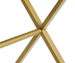 Glam Gray & Gold 2-Drawer Campaign Desk -Living Room Furniture Store 810543219 A8 6