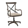 Radley Cafe Gray Wash X-Back Swivel Office Chair -Living Room Furniture Store 810543227 1