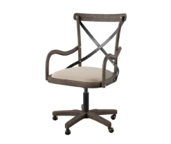 Radley Cafe Gray Wash X-Back Swivel Office Chair -Living Room Furniture Store 810543227 4