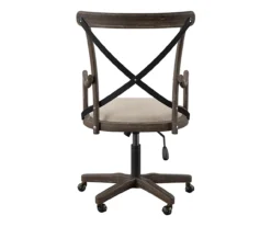 Radley Cafe Gray Wash X-Back Swivel Office Chair -Living Room Furniture Store 810543227 5