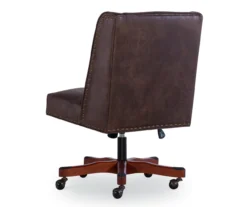 Austin Dark Walnut Upholstered Office Chair -Living Room Furniture Store 810543233 A2 4