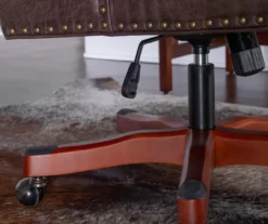 Austin Dark Walnut Upholstered Office Chair -Living Room Furniture Store 810543233 A8 8