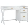Kari White 4-Drawer Office Desk -Living Room Furniture Store 810543244 1