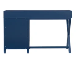 Kari Royal Blue 4-Drawer Office Desk -Living Room Furniture Store 810543245 A4 5