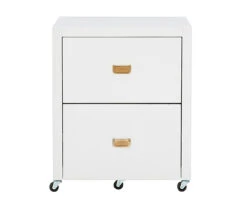 Kari White 2-Drawer Rolling Filing Cabinet -Living Room Furniture Store 810543247 3