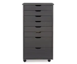 Craft Mate Gray Wood 8-Drawer Rolling Storage Cart 9 Craft Mate Gray Wood 8-Drawer Rolling Storage Cart -Living Room Furniture Store 810543293 3