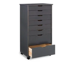 Craft Mate Gray Wood 8-Drawer Rolling Storage Cart 11 Craft Mate Gray Wood 8-Drawer Rolling Storage Cart -Living Room Furniture Store 810543293 5