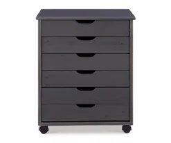 Craft Mate Wide Gray 6-Drawer Rolling Storage Cart -Living Room Furniture Store 810543297 3