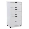 Craft Mate White Wood 8-Drawer Rolling Storage Cart 2 Craft Mate White Wood 8-Drawer Rolling Storage Cart -Living Room Furniture Store 810543299 1