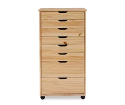 Craft Mate Natural Wood 8-Drawer Rolling Storage Cart -Living Room Furniture Store 810543300 3