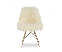 Layton Cream & Gold Faux Fur Chair 10 Layton Cream & Gold Faux Fur Chair -Living Room Furniture Store 810543311 2