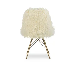 Layton Cream & Gold Faux Fur Chair 12 Layton Cream & Gold Faux Fur Chair -Living Room Furniture Store 810543311 4