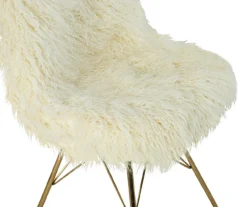 Layton Cream & Gold Faux Fur Chair 13 Layton Cream & Gold Faux Fur Chair -Living Room Furniture Store 810543311 5