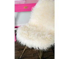 Layton Cream & Gold Faux Fur Chair 14 Layton Cream & Gold Faux Fur Chair -Living Room Furniture Store 810543311 6