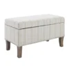 Lisa Railroad Striped Storage Ottoman -Living Room Furniture Store 810543333 1