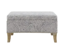 Lisa Seashell Storage Ottoman -Living Room Furniture Store 810543334 3