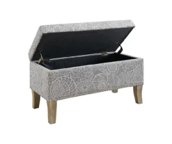 Lisa Seashell Storage Ottoman -Living Room Furniture Store 810543334 5