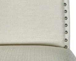 Blaire White Glitz Nailhead Bar Stool -Living Room Furniture Store 810543340 4